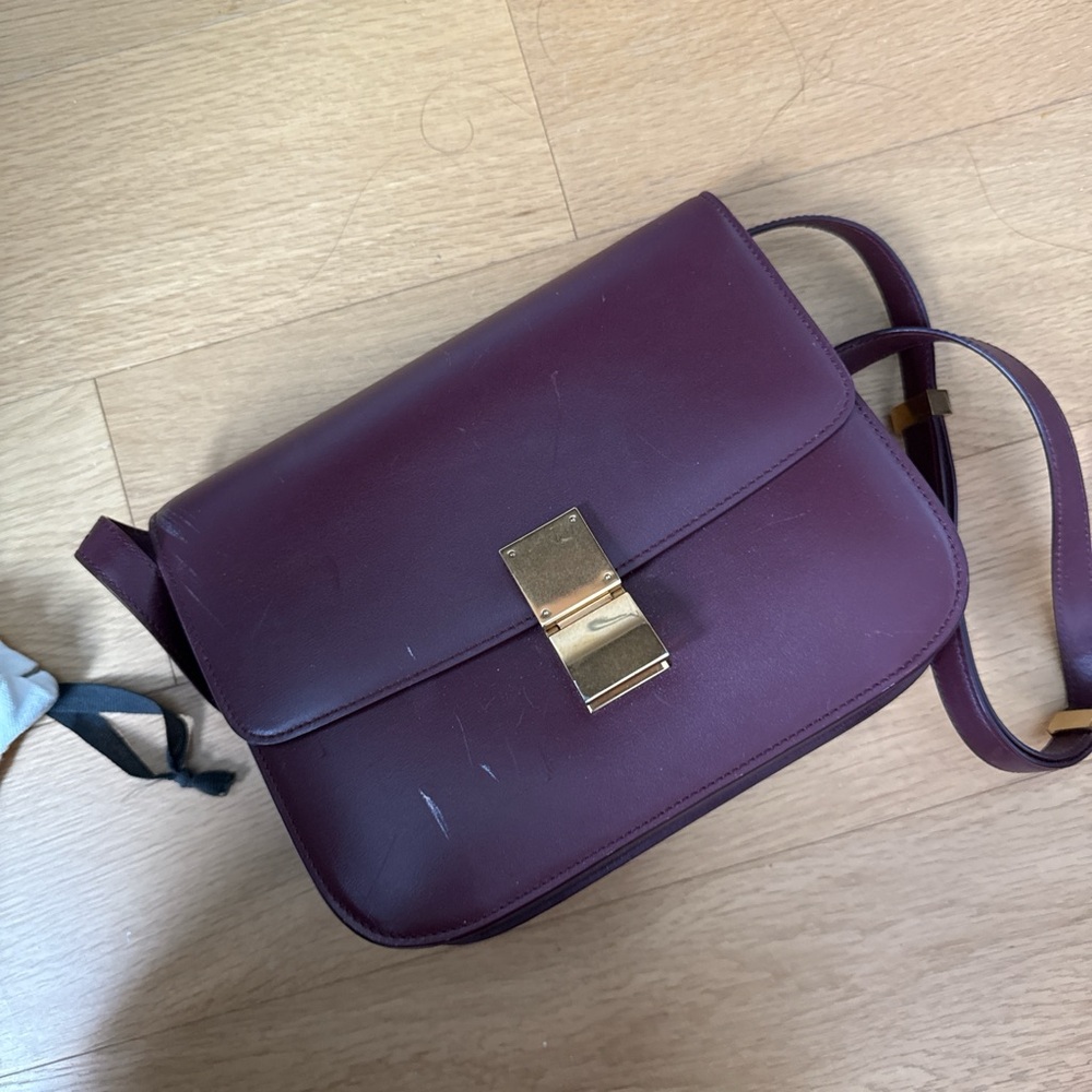 Celine Box Bag with gold clasp